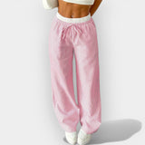 Prugaste Široke Hlače