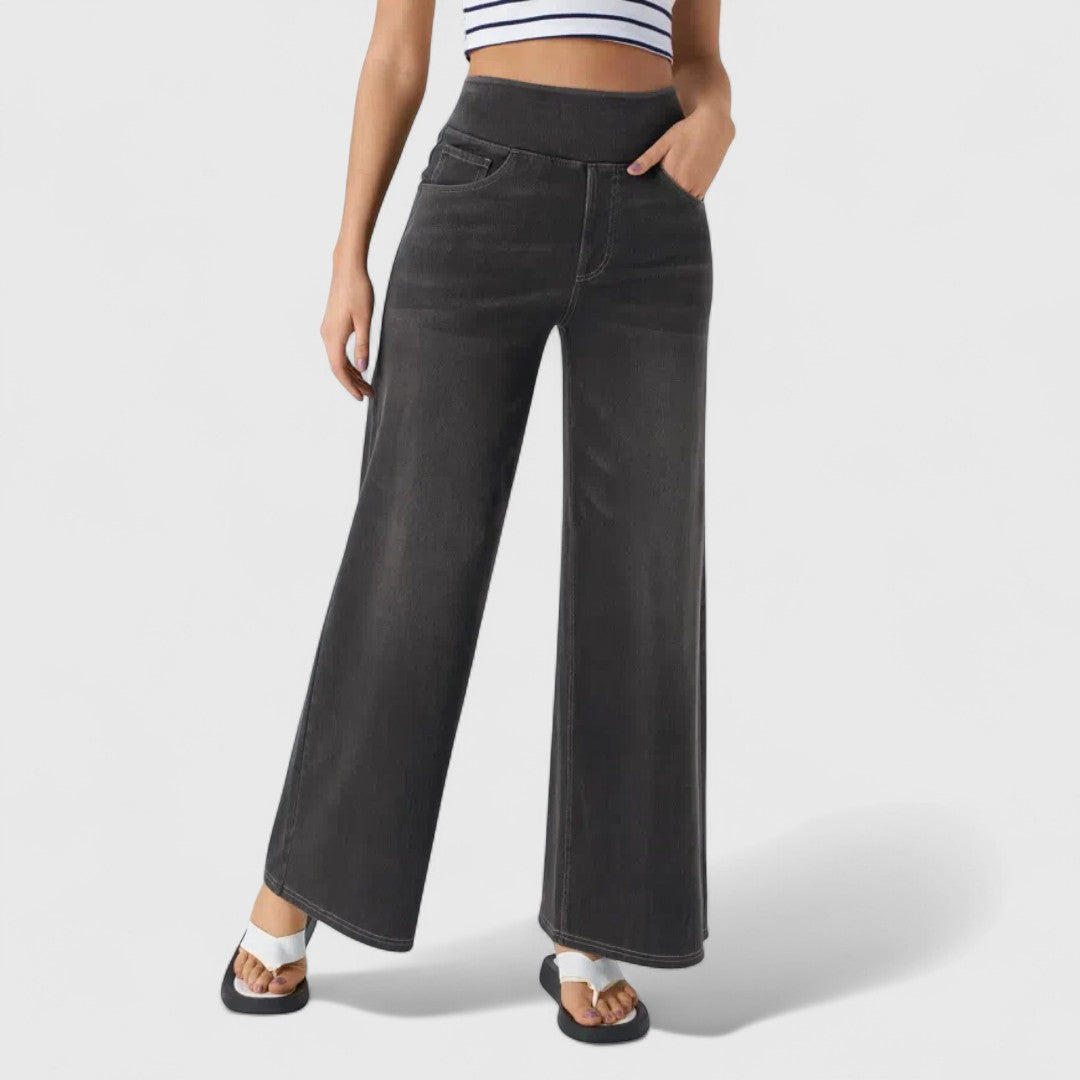 Nada - udobne i elastične hlače s visokim strukom