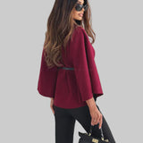 Selviora - Elegantna jakna s lepršavim rukavima i remenom