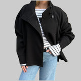 Iris - Minimalistički sivi sako od mješavine vune