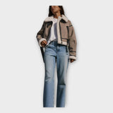 Kožna Jakna s Podstavom i Remenom