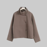 Iris - Minimalistički sivi sako od mješavine vune