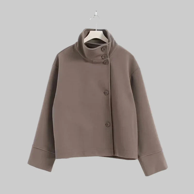 Iris - Minimalistički sivi sako od mješavine vune