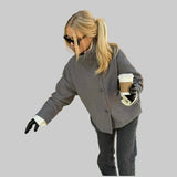 Iris - Minimalistički sivi sako od mješavine vune