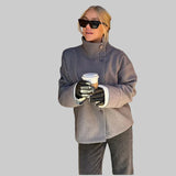 Iris - Minimalistički sivi sako od mješavine vune