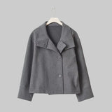 Iris - Minimalistički sivi sako od mješavine vune