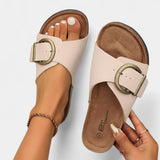 Lukija - Stylish ljetne papuče od plute s kopčama