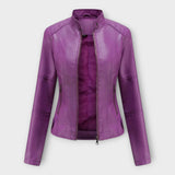 Kožna Elegantna Jakna s Modernom Linijom i Vječnim Stilom