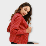 Kožna Elegantna Jakna s Modernom Linijom i Vječnim Stilom